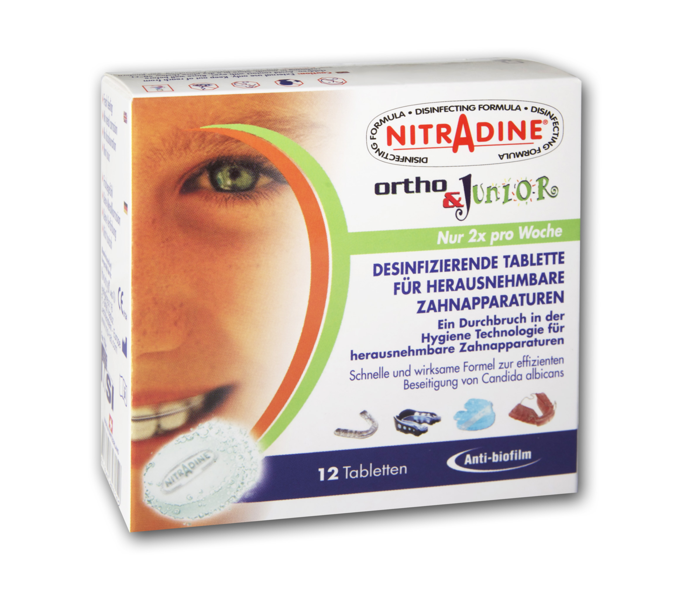 Reinigungstabletten Narval Nitradine Ortho & Junior 12er